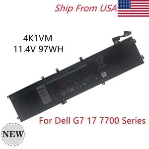 Genuine OEM 97Wh 4K1VM W62W6 XYCW0 9TM7D NYD3W NCC3D Battery For Dell G7 17 7700 - Picture 1 of 5