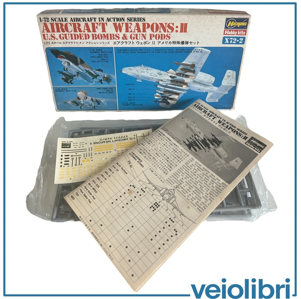 modellino Hasegawa Aircraft Weapons: II U.S. Guided Bombs & Gun Pods X72-2 1:72 - Immagine 1 di 3