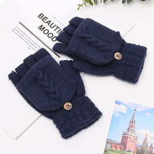 1 Pair Ridding Gloves Lint-free Excellent Heat Protection Thermal Knitted Fabric - Picture 1 of 16
