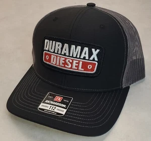 DURAMAX DIESEL Toppa su cappello da camionista Richardson 112 nero/carbone - Foto 1 di 8