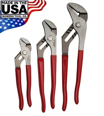 Wilde Lock Channel Tongue & Groove Pliers Set 12 10 7" Made in USA GS3 - Image 1 of 4