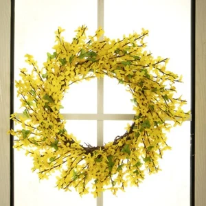 Corona de flores artificiales grande de primavera pared guirnalda falsa decoración del hogar - Imagen 1 de 6