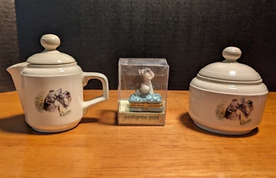 Schnauzer Caja de Baratijas, Juego de Azúcar y Crema Foto 1 de 4