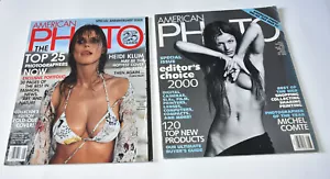2 American Photo Magazines~May/June 2003 Heidi Klum Gisele Bundchen & July 2000 - Foto 1 di 12