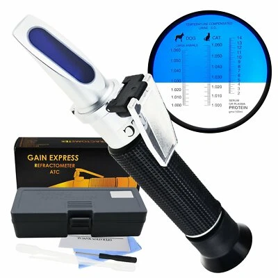 Tri-Scale Veterinary Refractometer with ATC Serum Protein 2-14g/dl Cat Dog Sheep - Image 1 of 4