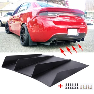 For Dodge Dart 13-16 Rear Bumper Diffuser Splitter Lip 4 Shark Fin Lower Spoiler - Picture 1 of 11