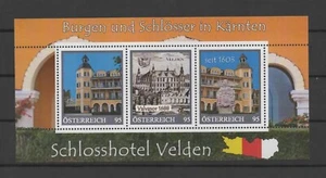 196 Österreich ME 3 Block Schlosshotel VELDEN Burgen und Schösser Kärnten ** - Bild 1 von 1