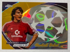 2023-24 Topps Chrome UEFA CC Lothar Matthaus Gold Lava Refractor Starball Debut - Picture 1 of 2
