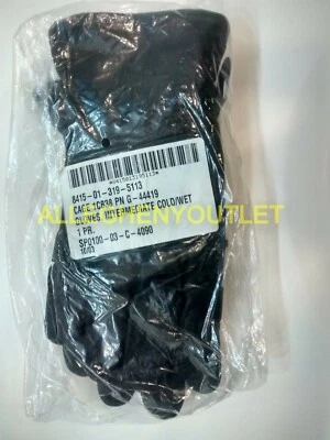 GUANTES militares intermedios ICW para clima frío de EE. UU. cuero negro con puño pequeños nuevos en caja Foto 1 de 4