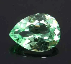 5.90 Ct,12x8 MM Pear Cut Flawless Natural Ceylon Green Sapphire Loose Gemstone - Picture 1 of 5