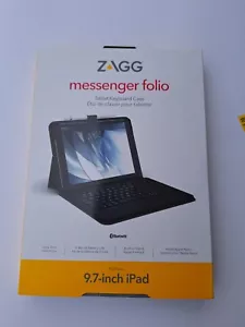 🍒 Zagg Messenger Folio Tablet Keyboard Case For 9.7 in iPad New - Picture 1 of 4