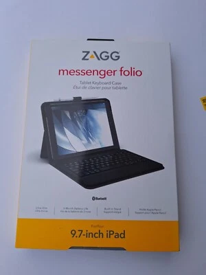🍒 Zagg Messenger Folio Tablet Keyboard Case For 9.7 in iPad New - Image 1 of 4