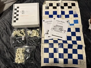 SCHACHSCHLÄGER KONVOLUT 4x VINYLBRETT 3x SILIKON WEISS & SCHWARZ STÜCK SET + ANLEITUNG - Bild 1 von 13