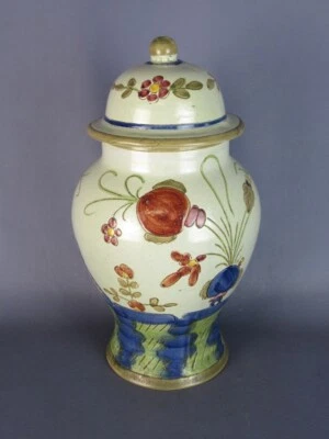 LIMARI FAENZA VINTAGE VASO ANFORA MAIOLICA DIPINTA GRAFFITA FIRMATA 34CM - Immagine 1 di 4