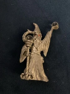 Spoontiques Pewter Figurine Wizard CMR962 Crystal Ball - Picture 1 of 4