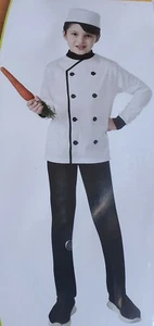 Nuevo con etiquetas Disfraz de Chef con Camisa y Sombrero Niños Mediano 8-10 - Imagen 1 de 1