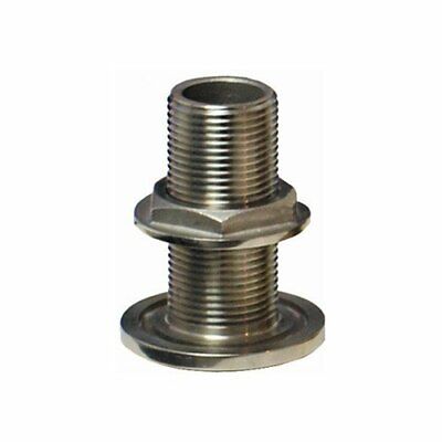 Groco 1  NPS NPT Combo Stainless Steel Thru-Hull Fitting W/Nut [TH-1000-WS] • 57.88£