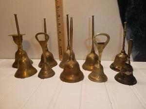 10 vintage india brass bells - Picture 1 of 7
