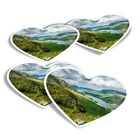 4x Heart Stickers - Buttermere Lake District England #15685