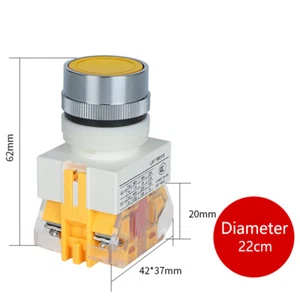 LAY7-11BNZS For DELIXI Switch Button Power Self-Locking Flat Button - Picture 1 of 7