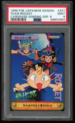 Pokemon Japanese Carddass 1999 231 Team Rocket Card Series 6 PSA 9 68803964 - Image 1 of 2