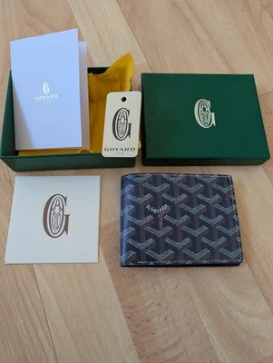 GOYARD Victoire Portafoglio Pelle Tela Bi-Fold Navy  - Immagine 1 di 4