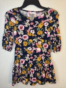 Bonnie Jean Size 7 Floral Print Dress - Picture 1 of 9
