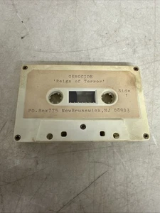 Rare Genocide Reign Of Terror Promo CASSETTE TAPE Hardcore Punk Rock - Picture 1 of 3