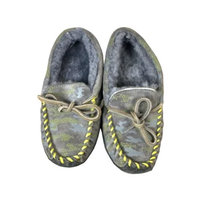 L.L. Mocasines Bean 502930 Wicked Good camuflaje azul gamuza piel de oveja juvenil talla 2 Foto 1 de 4
