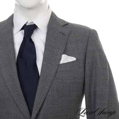 Ermenegildo Zegna Made in Italy Grey Checked Brown Plaid 2B 2V Blazer Jacket 52 - Image 1 of 4