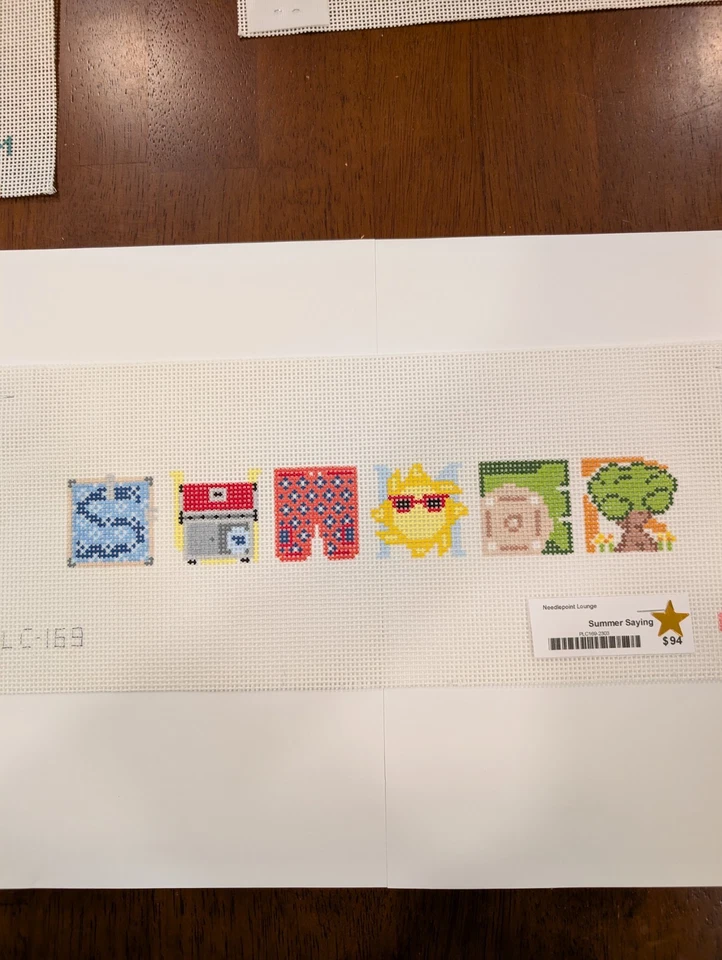 AC Designs Summer Saying from Penny Linn Designs (PLC169) Needlepoint Canvas - Image 1 of 1