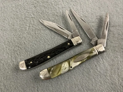 VTG 1960’s LOT 2 USA PEANUT DOGLEG JACK POCKET KNIVES A KUTMASTER AND CAMILLUS - Image 1 of 4