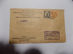 1936 Arkansas Centennial Commission Commemorative Half Dollars Envelope - Picture 1 of 2