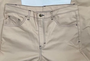 Blue Delta Chino Pants  34x29 Performance Tan Khaki 5 Pocket Stretch Custom Made - Picture 1 of 9