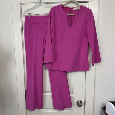 Conjunto Top y Pantalones TRINA TURK Mujer’s 4 Rosa Caliente Carrera Despistada Clásico Foto 1 de 4