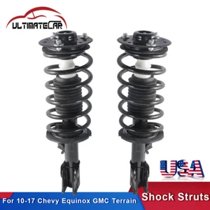 Pair Front Shock Struts & Coils Assembly For 2010-2017 Chevy Equinox GMC Terrain - Picture 1 of 11