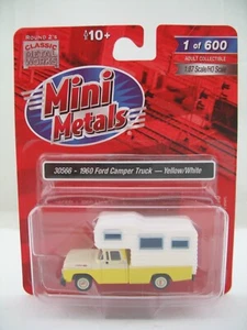 Mini Metals HO Model 30566: 1960 Ford Camper Truck, Yellow/White, 1 of 600 - Picture 1 of 6