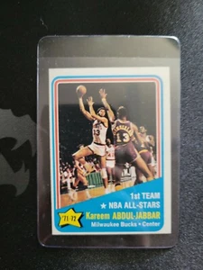1972-73 Topps #163 Kareem Abdul-Jabbar Basketball All-Star Card EX/MINT+ to NM - Picture 1 of 2