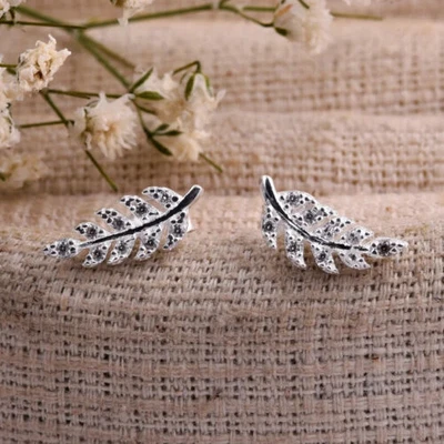 1.45 Ct Round Cut Diamond Simulated Solitaire Stud Earrings 925 Sterling Silver - Image 1 of 3