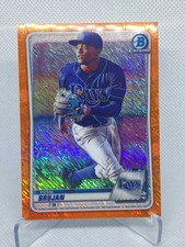 2020 Bowman Chrome VIDAL BRUJAN 1st Bowman True Orange Refractor Auto RC #d/25