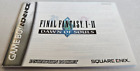 Final Fantasy I and II Dawn of Souls 1 & 2 Gameboy Advance GBA Manual Only