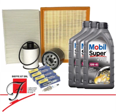 KIT TAGLIANDO + 4 CANDELE FIAT 500 PANDA 169 312 - 1.2 BENZINA 44 51 KW 60 69 CV - Immagine 1 di 4