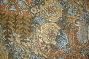 De colección 1 de 6 Yardas Tela Kenmill Viejo Mundo Estampado Floral Cortinas Azules 54" con BTY - Imagen 1 de 7