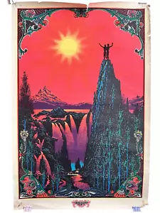 GARDEN OF EDEN Vintage 18x27 Psychedelic Blacklight Poster from 1970s - Picture 1 of 16