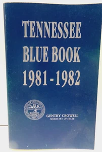 Tennessee Blue Book 1981-1982 Paperback Government History State Information - Picture 1 of 2