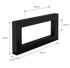 Reggimensola 35x15 Coppoa da parete supporti scaffale lavabo in acciaio nero - Foto 1 di 1