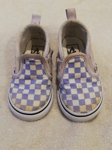 Vans Slip On Toddler Shoes Size 5.5 Yellow & White Checkerboard - Picture 1 of 10