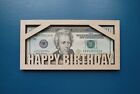 Personalized Birthday Money Holder - Birthday Cash Money Holder - Custom Message