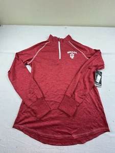 Indiana Hoosiers Ladies Womens Colossuem Sz Lg 1/4 Red Jacket Brand New - Picture 1 of 7