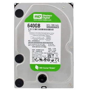 Western Digital Verde 640GB WD6400AACS 7200U/Min 16MB SATA II 3,5 " Pollici - Foto 1 di 5